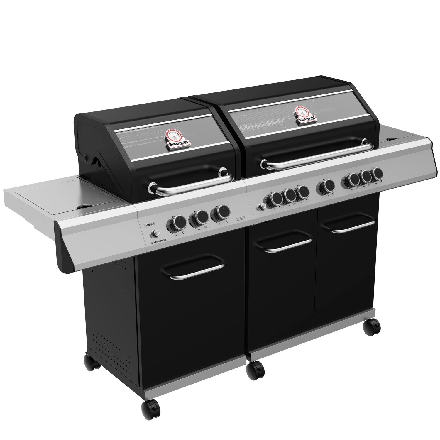 Grillfürst G750E 7-Brenner Doppelkammer - Gasgrill - Eintracht Frankfurt Edition - Edelstahlroste 1 Grillfürst G750E 7-Brenner Doppelkammer - Gasgrill - Eintracht Frankfurt Edition - Edelstahlroste