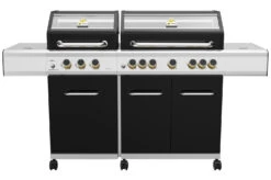 Grillfürst G750E Borussia Dortmund Edition 7-Brenner Doppelkammer - Gasgrill Mit Hochtemperaturbrenner, Seitenkocher, Heckbrenner Und Edelstahl Rosten