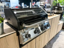 Grillfürst G490G 4-Brenner Einbaugrill - Black Edition - Mit Heckbrenner Und Gusseisen Rosten -Party-Bbq Grillfuerst G490 Einbau Gasgrill schwarz