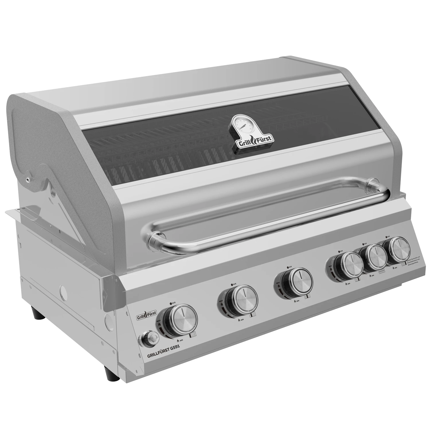Grillfürst G591E 5-Brenner Einbaugrill Mit Heckbrenner Und Edelstahl Rosten 1 Grillfürst G591E 5-Brenner Einbaugrill Mit Heckbrenner Und Edelstahl Rosten
