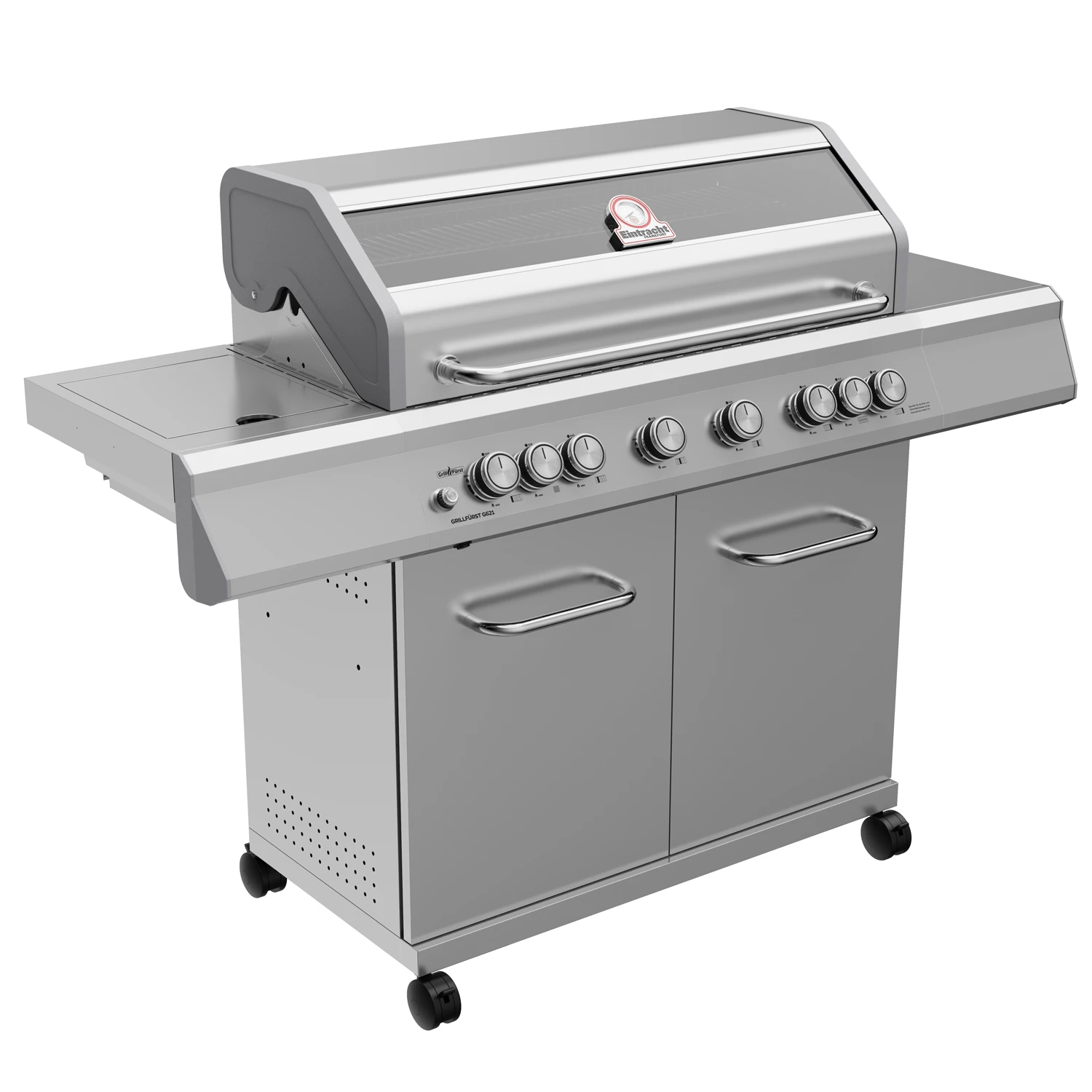 Grillfürst G621G 6-Brenner Edelstahl-Gasgrill - Eintracht Frankfurt Edition - Gusseisenroste 1 Grillfürst G621G 6-Brenner Edelstahl-Gasgrill - Eintracht Frankfurt Edition - Gusseisenroste