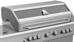 Grillfürst G621G 6-Brenner Edelstahl-Gasgrill Mit Hochtemperaturbrenner, Heckbrenner Und Gusseisen Rosten - X-DEAL Inkl. Zuberhörpaket -Party-Bbq Grillfuerst Gasgrill G621G Edelstahl Sichtscheibe 1
