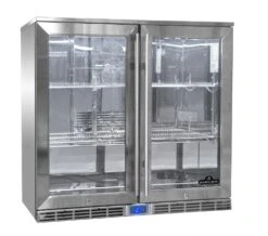 Napoleon Outdoor - Kühlschrank, 210 Liter, 2-türig Mit Doppelverglasung Und LED Beleuchtung - Wasserdicht Nach IP24 -Party-Bbq Napoleon Outdoor Kueche Kuehlschrank NFR210ODGL