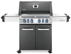 Napoleon Prestige 500 Gasgrill, Charcoal Grau - Mit Safety Glow - X-DEAL Inkl. Grillthermometer, Schneidebrett Und Windschild Für SIZZLE ZONE