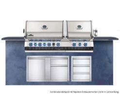 Napoleon Prestige Pro 825-3 Edelstahl Einbaugrill Gas - Inkl. Drehspieß - Modell 2023 -Party-Bbq Napoleon Prestige PRO 825 in Outdoor Kueche Beispiel