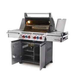 Napoleon Prestige Pro 500-3 Edelstahl Gasgrill Inkl. Drehspieß - X-DEAL Inkl. Napoleon TravelQ PRO285 Kompakt Gasgrill -Party-Bbq Napoleon Prestige Pro 500 seitlich offen 3