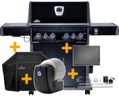 Napoleon Rogue SE 525 Gasgrill - All-black - Mit Sizzle Zone Und Heckbrenner - Grillfürst Edition Inkl. Grill Control Und Zubehörpaket - Smart Deal - Modell 2022