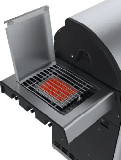 Outdoorchef Dualchef 325 G Gasgrill Mit Seitenkocher + BLAZING ZONE Infrarotbrenner -Party-Bbq Outdoorchef Blazing Zone Dualchef 18 212 80 eingeschaltet
