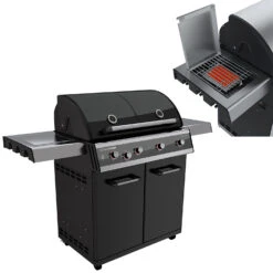 Outdoorchef Dualchef 425 G BZ Gasgrill Mit Blazing Zone Infrarotbrenner + DGS Gusseisen Grillrost 2 Stk.+ DGS Gemüse Grillrost 2 Stk.