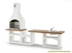 Palazzetti Outdoor Küche: Modul Grillkamin Brioni Inkl. Montagematerial -Party-Bbq Palazzetti Grillkamin Brioni Outdoor Kueche Kombi 1