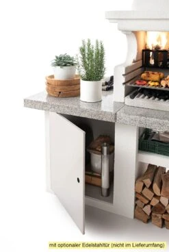 Palazzetti Grillkamin Glasgow 3 Inkl. Montagematerial -Party-Bbq Palazzetti Grillkamin Glasgow mit Tuer