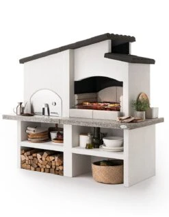 Palazzetti Grillkamin New Zealand 2 Mit Pizzaofen Inkl. Montagematerial -Party-Bbq Palazzetti Grillkamin New Zealand 2