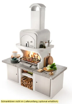 Palazzetti Grillkamin Pamplona Mit Pizzaofen Inkl. Montagematerial -Party-Bbq Palazzetti Grillkamin Pamplona mit Tueren Beispiel