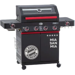 Rösle Videro G4-S VARIO+ Schwarz Gasgrill - FC Bayern Edition - Inkl. FC Bayern Abdeckhaube, Grillzange, Grillbürste Und Grillhandschuhe