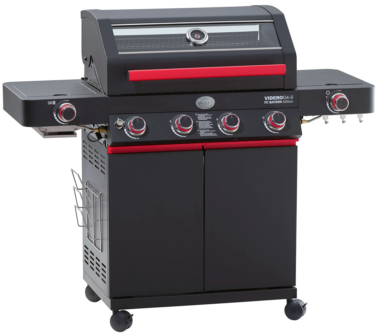 Rösle Videro G4-S VARIO+ Schwarz Gasgrill - FC Bayern Edition - Inkl. FC Bayern Abdeckhaube, Grillzange, Grillbürste Und Grillhandschuhe 2 Rösle Videro G4-S VARIO+ Schwarz Gasgrill - FC Bayern Edition - Inkl. FC Bayern Abdeckhaube, Grillzange, Grillbürste Und Grillhandschuhe – Bild 2