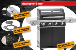 Rösle Gasgrill Videro G4-S VARIO+ Schwarz - Modell 2023 - X-DEAL Inkl. Abdeckhaube, Grillplatte Und Drehspieß -Party-Bbq Roesle Videro G4 S Vario Highlights 3