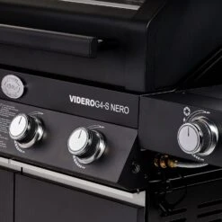 Rösle Gasgrill Videro G4-S Vario+ Nero Matt-schwarz - Modell 2023 -Party-Bbq Roesle Videro G4 S Vario NERO matt schwarz Drehregler 1