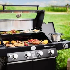 Rösle Gasgrill Videro G4-S Vario+ Nero Schwarz - Modell 2023 - X-DEAL Inkl. Abdeckhaube -Party-Bbq Roesle Videro G4 S Vario NERO matt schwarz Grillflaeche 5
