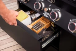 Rösle Gasgrill Videro Pro G6-S Vario+ Mattschwarz - Modell 2023 -Party-Bbq Roesle Videro Pro G6 S Detail Schubladen