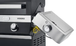 Rösle Gasgrill Videro G4-S VARIO+ Schwarz - Modell 2023 - X-DEAL Inkl. Abdeckhaube Und Grillplatte -Party-Bbq Roesle Videro schwarz klappbare Seitenteile Seitenkocher