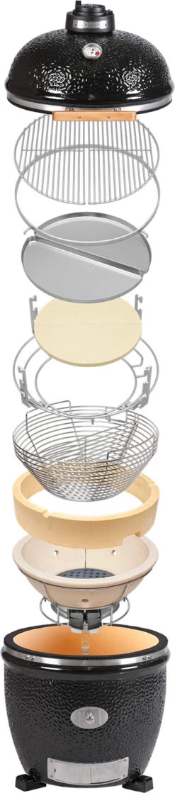 Monolith Grill LeCHEF PRO-Serie 1.0 Schwarz - OHNE Gestell Und Seitentischen