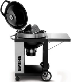 Napoleon Holzkohlegrill Kugelgrill Ø 57cm Im Rollwagen Mit Gussrost Und Deckelscharnier PRO22K-Cart-2 -Party-Bbq napoleon grillwagen deckel PRO22K CART 2