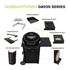 Outdoorchef Gas Kugelgrill Davos 570G Pro Mit Cooking Zone (Seitenkocher) & Abdeckhaube -Party-Bbq outdoorchef davos 570 g erweiterungsmoeglichkeiten 1